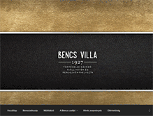 Tablet Screenshot of bencsvilla.hu